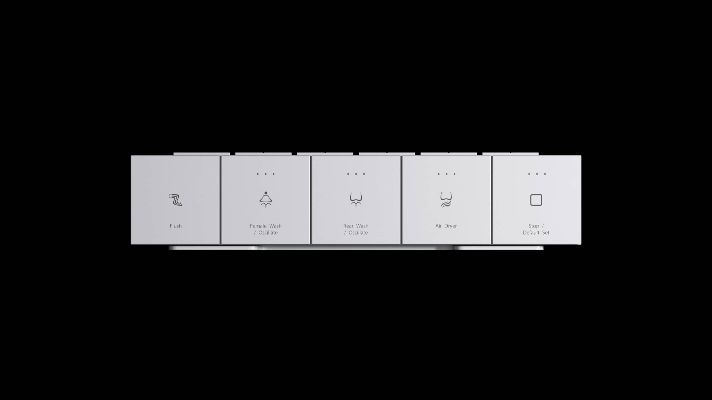 Sorano Bluetooth remote with five labelled buttons