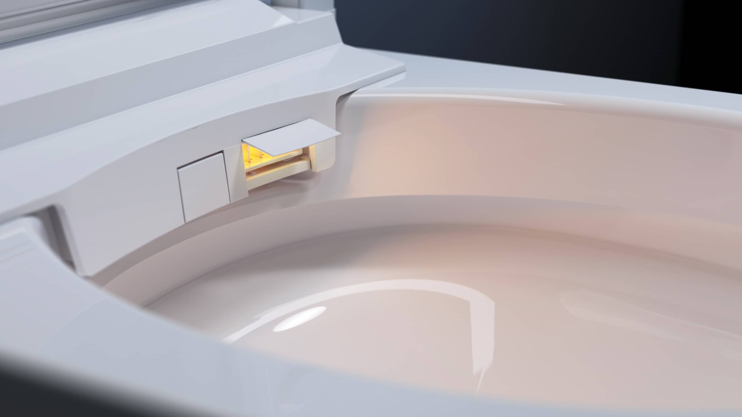 UV sterilisation lamp inside the seat module