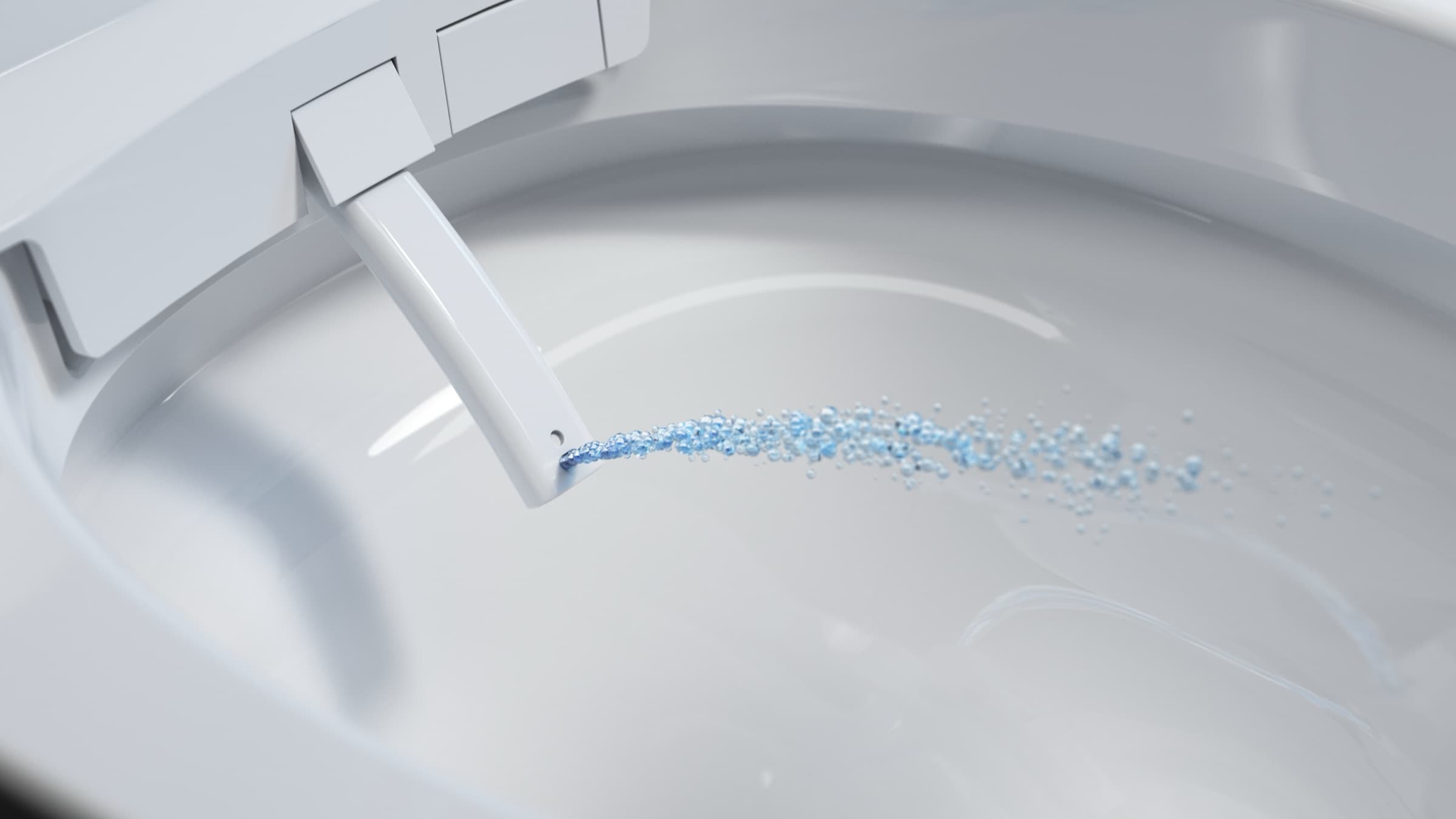 Aerated nozzle wash detail