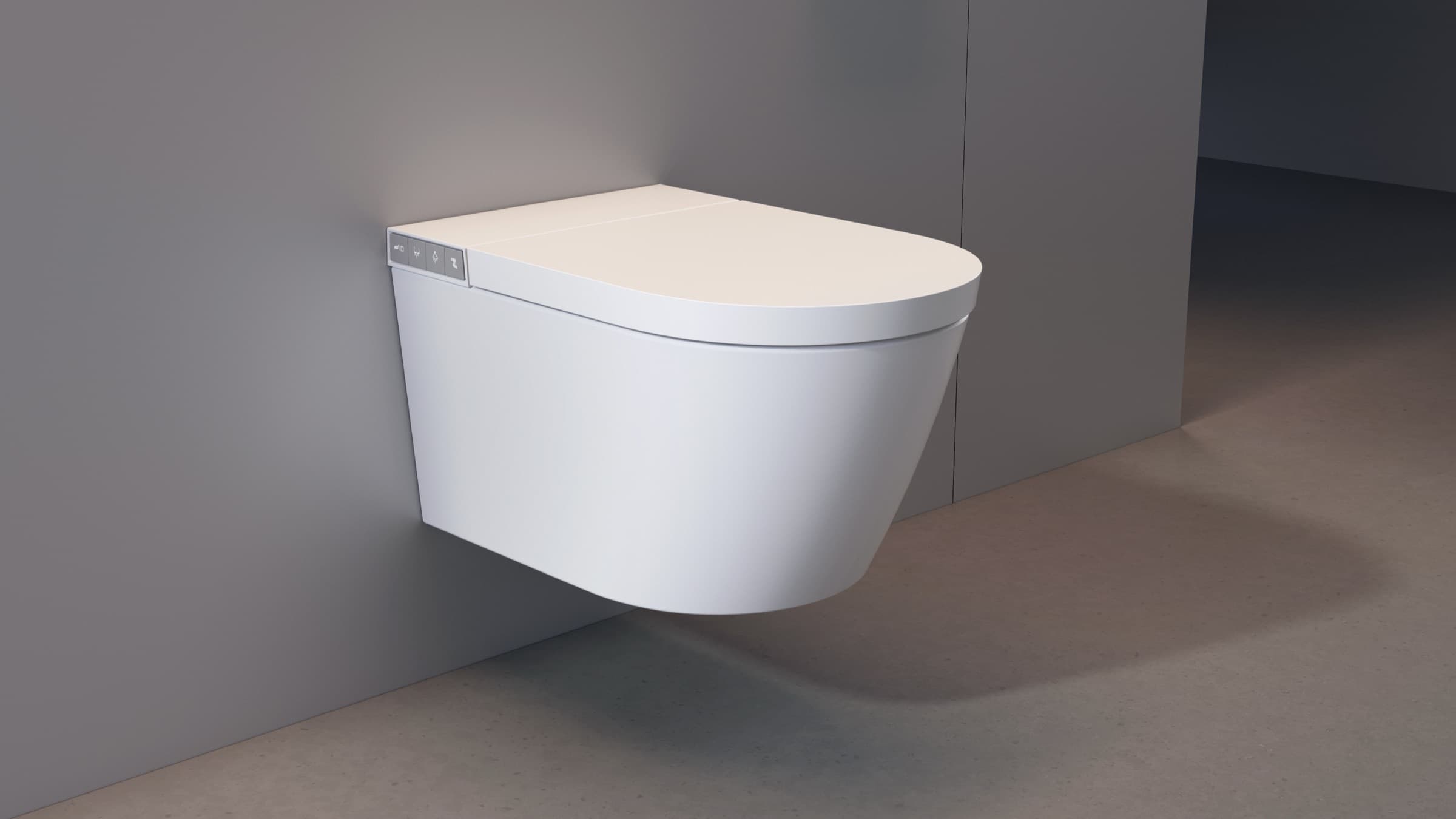 Wall-hung Sorano in a grey studio